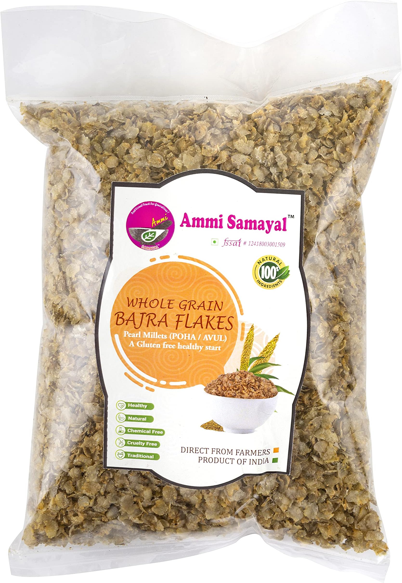 Ammi Samayal Bajra Flakes (Poha), 500 g