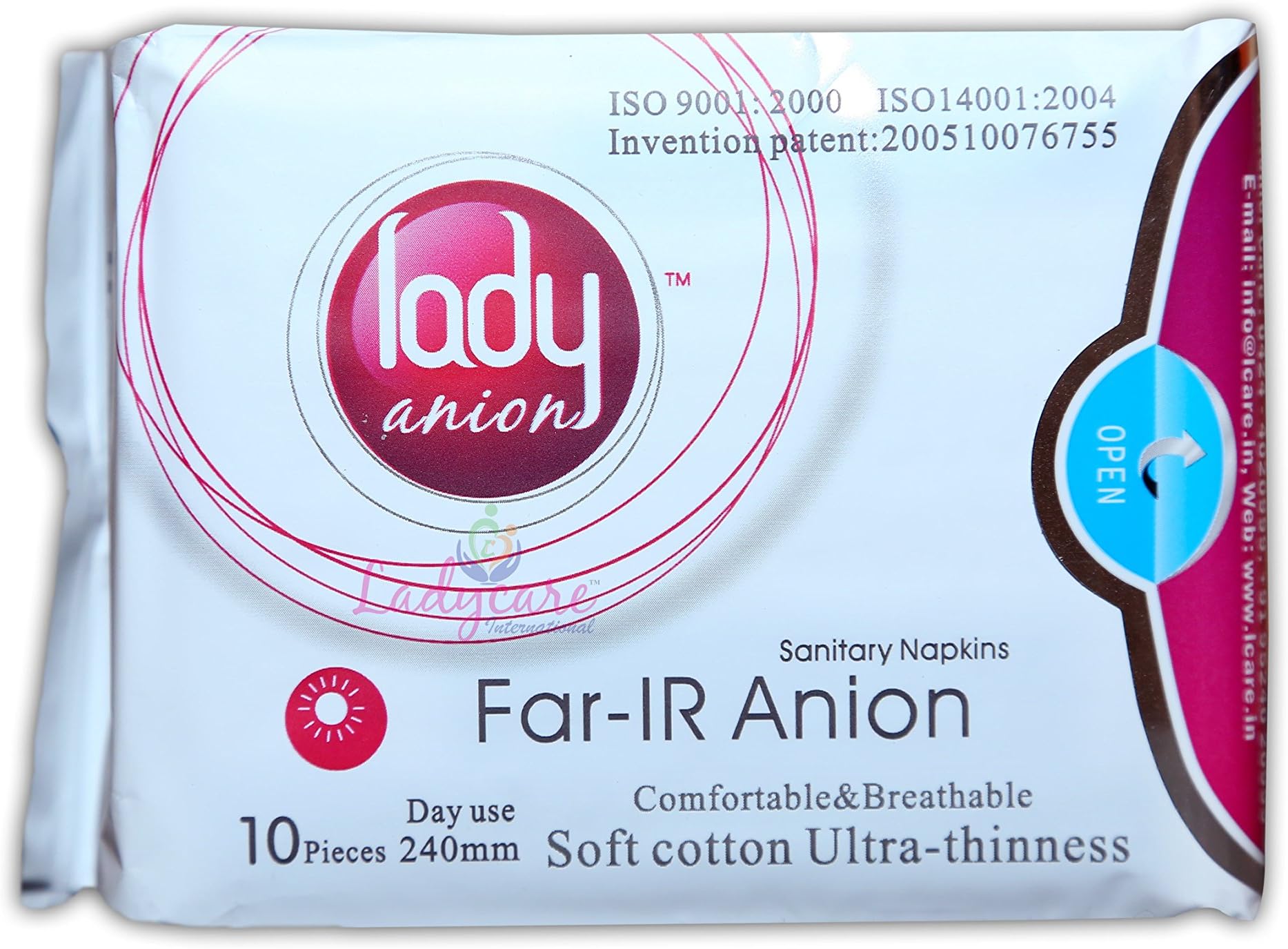 Lady anion Sanitary Napkins - Pack of 10(Day 5, Night 5)