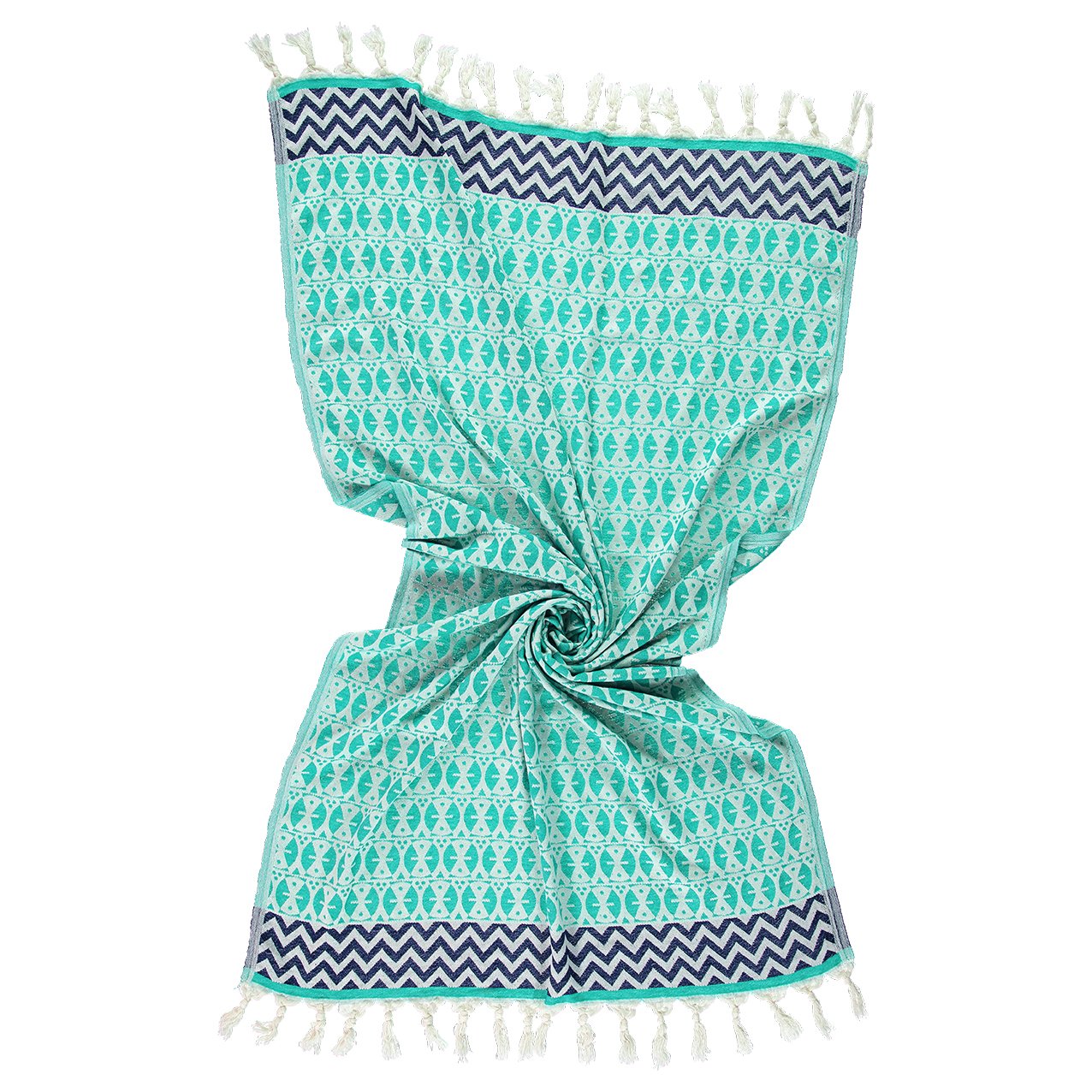 3RD CULTURE Turkish Peshtemal Pool and Beach Towel (Teal)