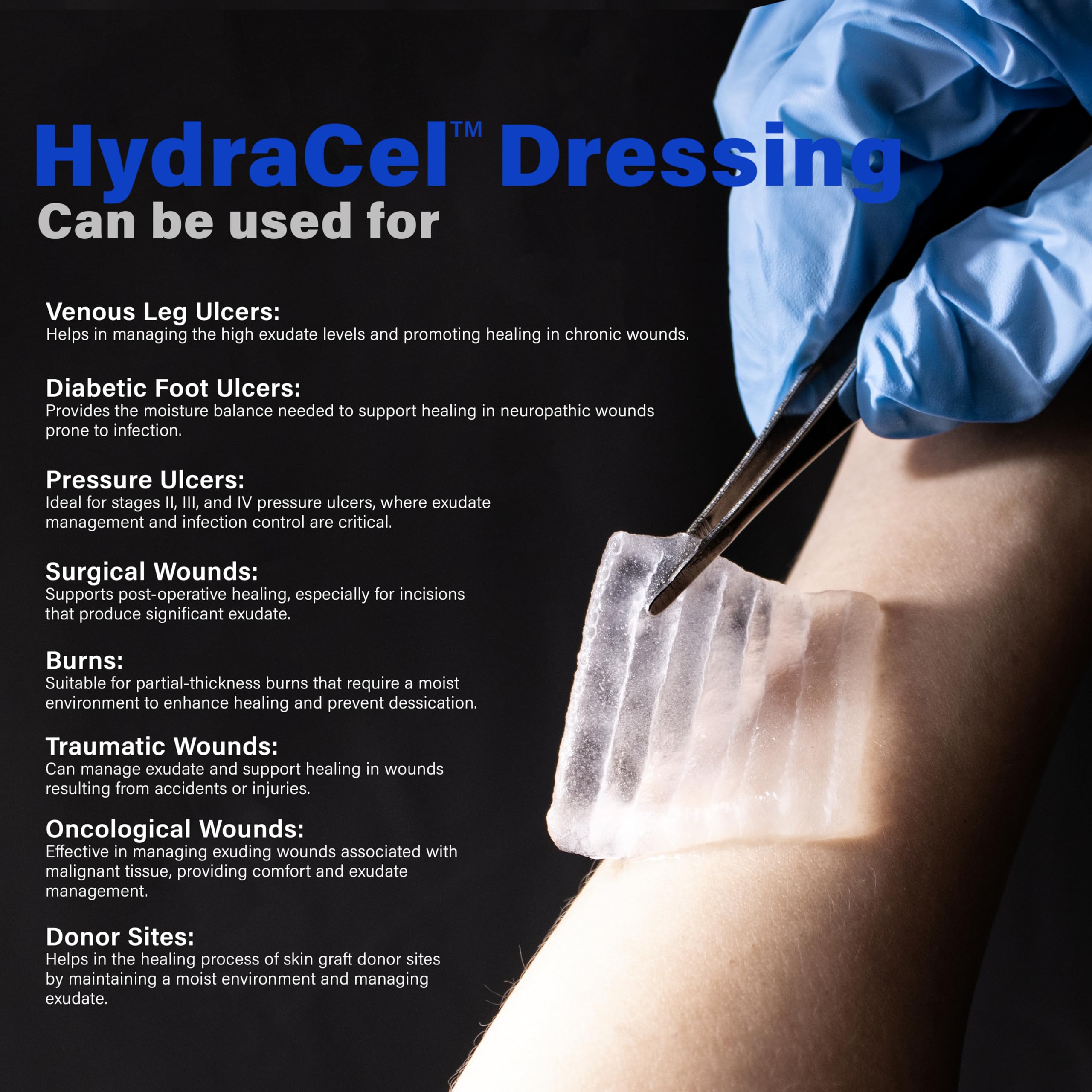 EVERLIT HydraCel Medicazione Sterile a doppio strato in idrofibra con cuciture | Cuscinetto extra assorbente avanzato per la gestione delle ferite fortemente essudanti | ferite croniche e ulcere