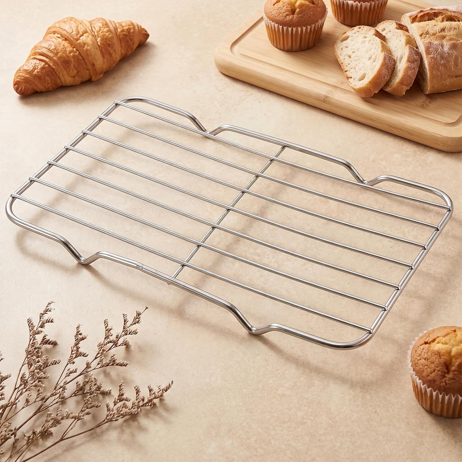 Stainless Steel Wire Rack, Roasting Pan Rack Wire Grate Oven Roasting Racks