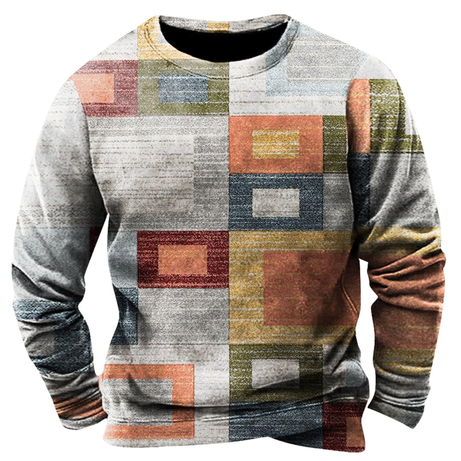 SOOUICKER Weihnachtspullover Herren - Vintage Strickpullover Mit V-Ausschnitt