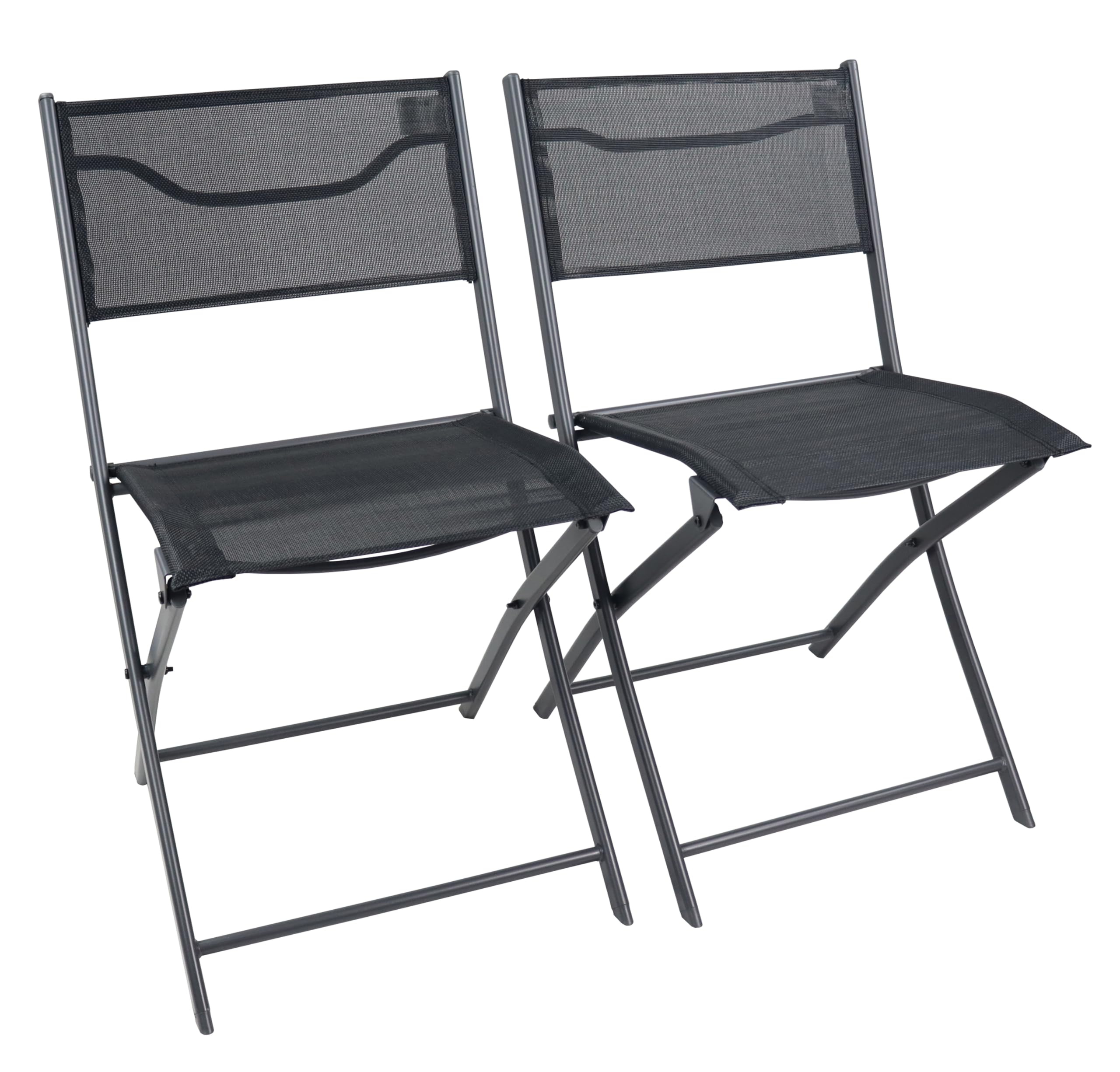VCM Set de 2 chaises de Balcon Pliantes Chaise de Jardin Pliante Camping Chaise Pliante Sumila Set de 2 chaises de Balcon Pliantes Chaise de Jardin Pliante Camping Chaise Pliante Sumila Noir