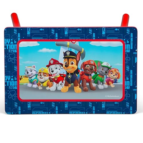 Miniatura 8 de Delta Children - Juego de 5 piezas de PAW Patrol para niños pequeños en una caja, incluye cama infantil para dormir y jugar, mesa, 2 sillas y caja