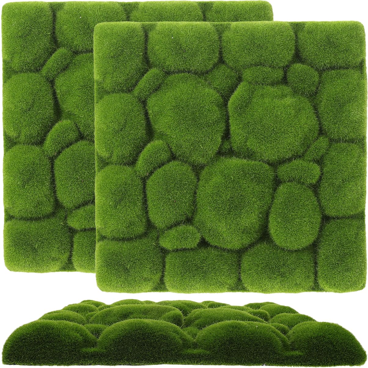 Pannelli Muschio Finto 3 Pezzi, Decorazione Parete Artificiale Verde