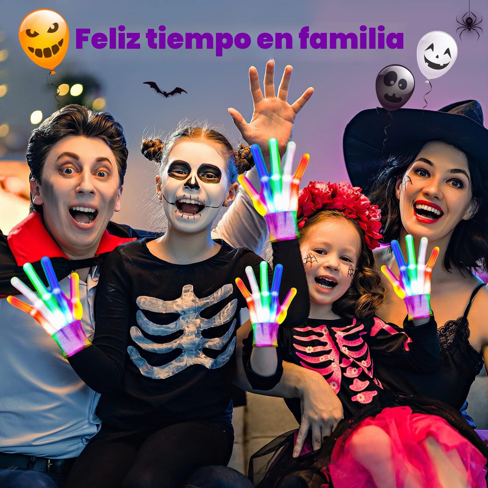 EUCOCO Juguetes Niños 3 4 5 6 7 8 9 Años, Regalos Para Niños Guantes Led Regalo Niña 3-12 Años Juguetes Niña 3-12 Años Regalos Cumpleaños Disfraz Halloween Niña Niño