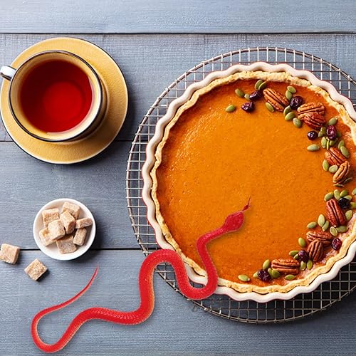 Miniatura 2 de STOBOK Juguete de serpiente de alta simulación figura de serpiente roja de goma de serpiente suave para Halloween, broma, accesorios de jardín con