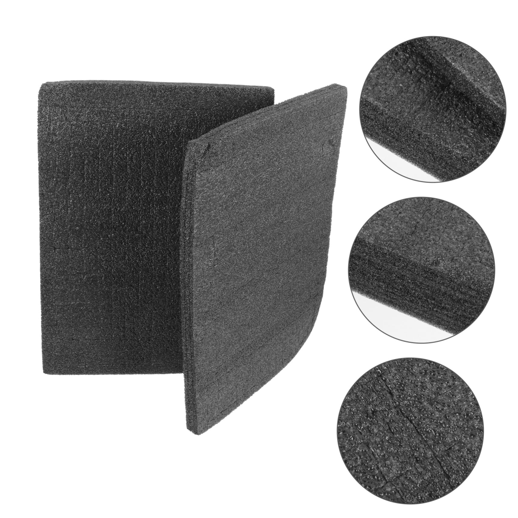 Angoily 4 Ensembles Boîte À Outils De Cube En Mousse Coussinet De Mousse Cas Prédécoupé Pour Déménager Conditionnement Artisanat Poubelle Mousses De Rembourrage Noir 2 Pièces * 4