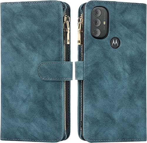 Miniatura 7 de Jaorty Funda para Motorola Moto G Pure (2021)Moto G Power (2022)Moto G Play (2023) Funda tipo cartera, 9 ranuras para tarjetas Funda extraíble