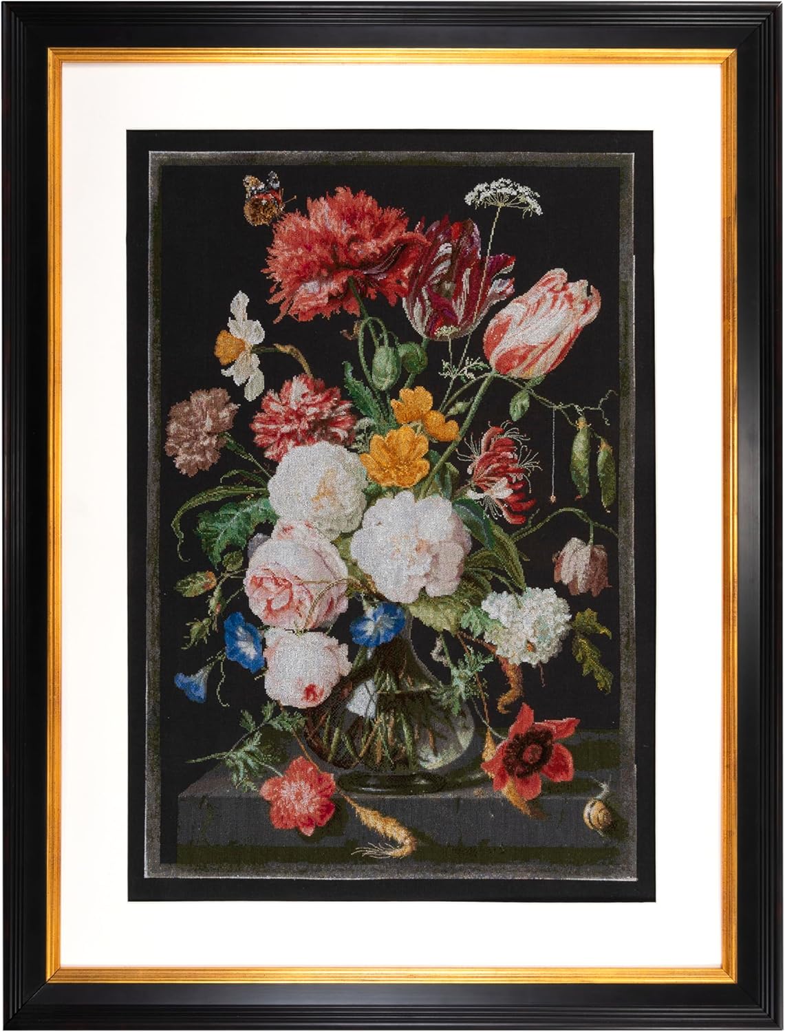 青木和子　刺繍完成品　青木和子のステッチライフ　「アリウムの咲く庭」 青木和子 刺繍完成品 青木和子のステッチライフ 「アリウムの咲く庭