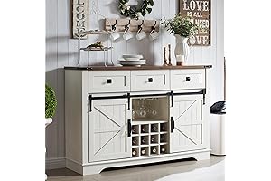 Old Farmhouse Furniture: Rustic Kitchen Wine Bar Cabinet with Sliding Door