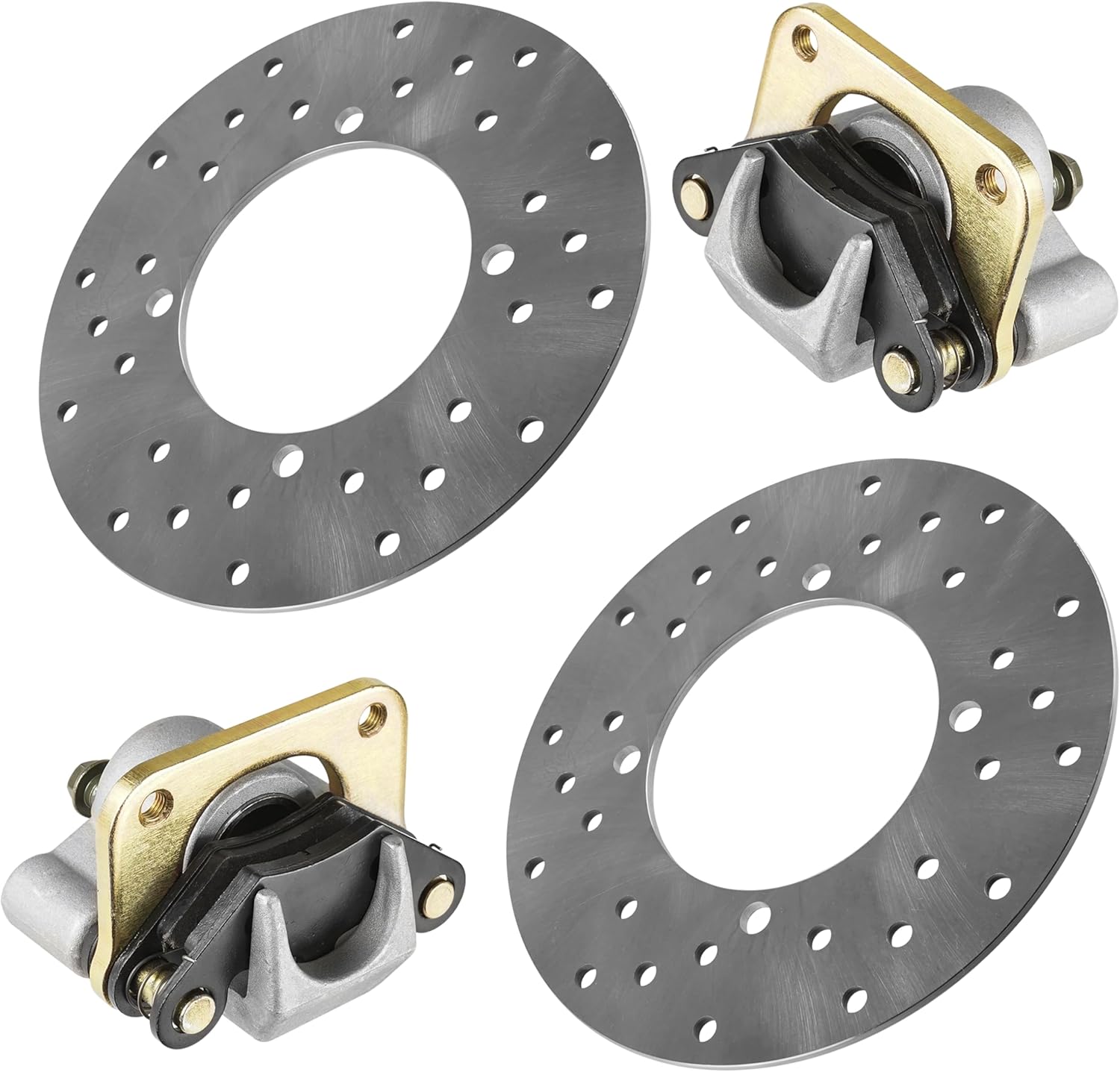 Caltric Rear Brake Caliper and Disc Compatible with Polaris RZR 800 EFI 2008 2009 2010 2011 2012 2013 2014