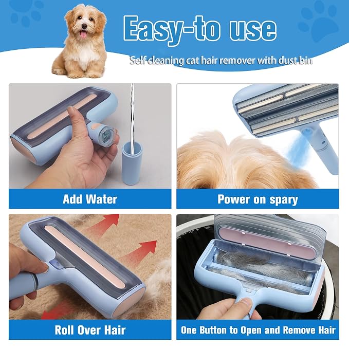 Removedor de Pelo para Mascotas Reutilizable 2-en-1 miniatura 8