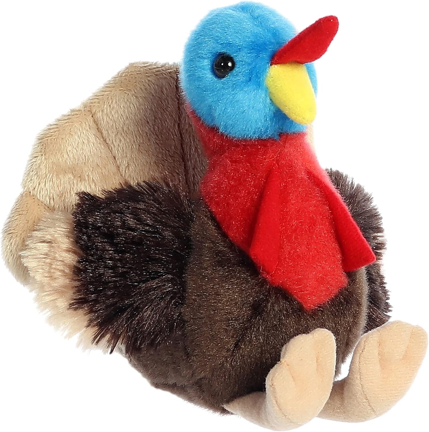 Aurora® Adorable Mini Flopsie™ Thomas Turkey™ Stuffed Animal - Mini Companions Ready for Playful Adventures - for Kids All Ages, Toddlers, Adults, and Families - Brown 7.5 Inches