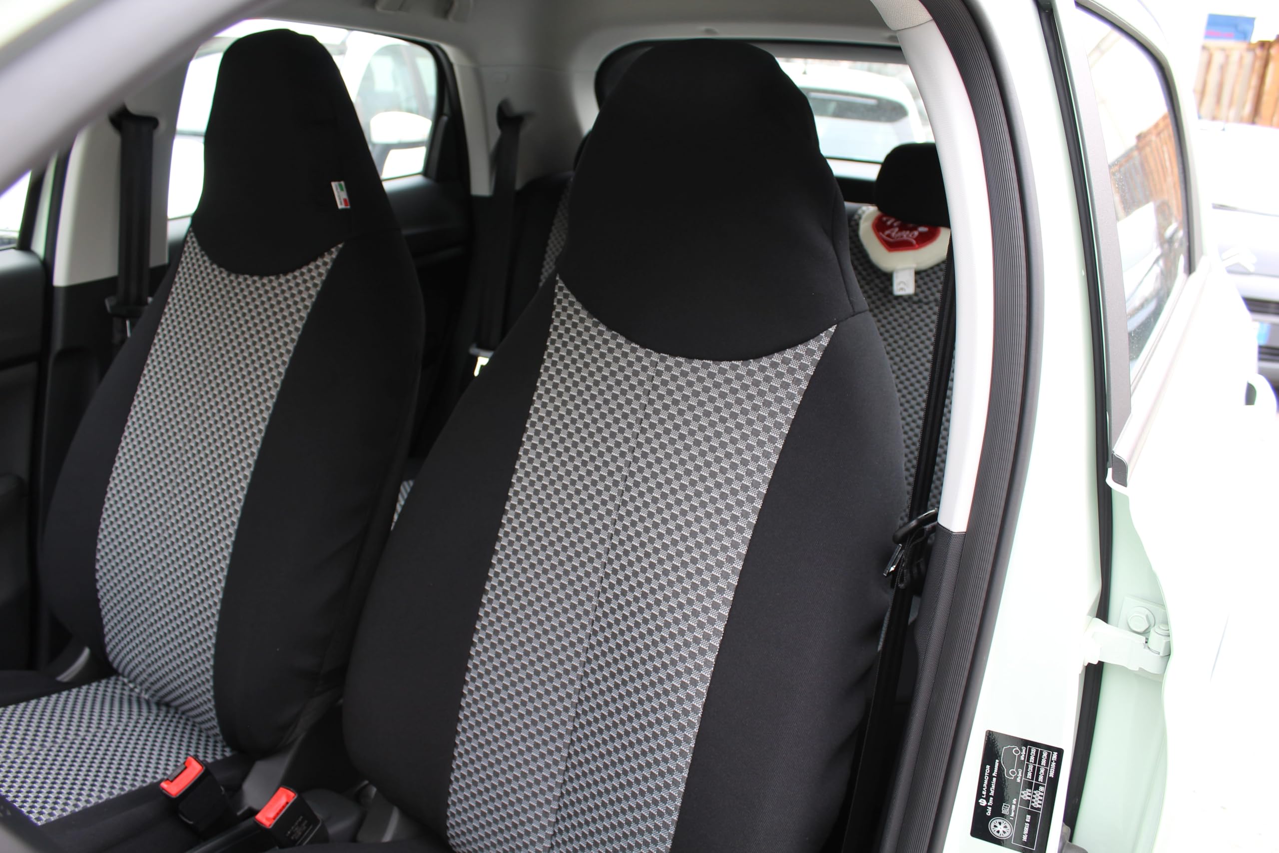 Italfodere Coprisedili Completi Compatibili con Leapmotor T03 Anteriori e Posteriori, Fodere Auto su Misura, Set Coprisedili Resistenti, Vari Colori