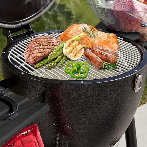 Miniatura 7 de only fire BBQ Sistema de parrilla de cocción flexible con deflector de calor para parrilla de carbón AKORN Kamado parrilla de carbón y ahumador