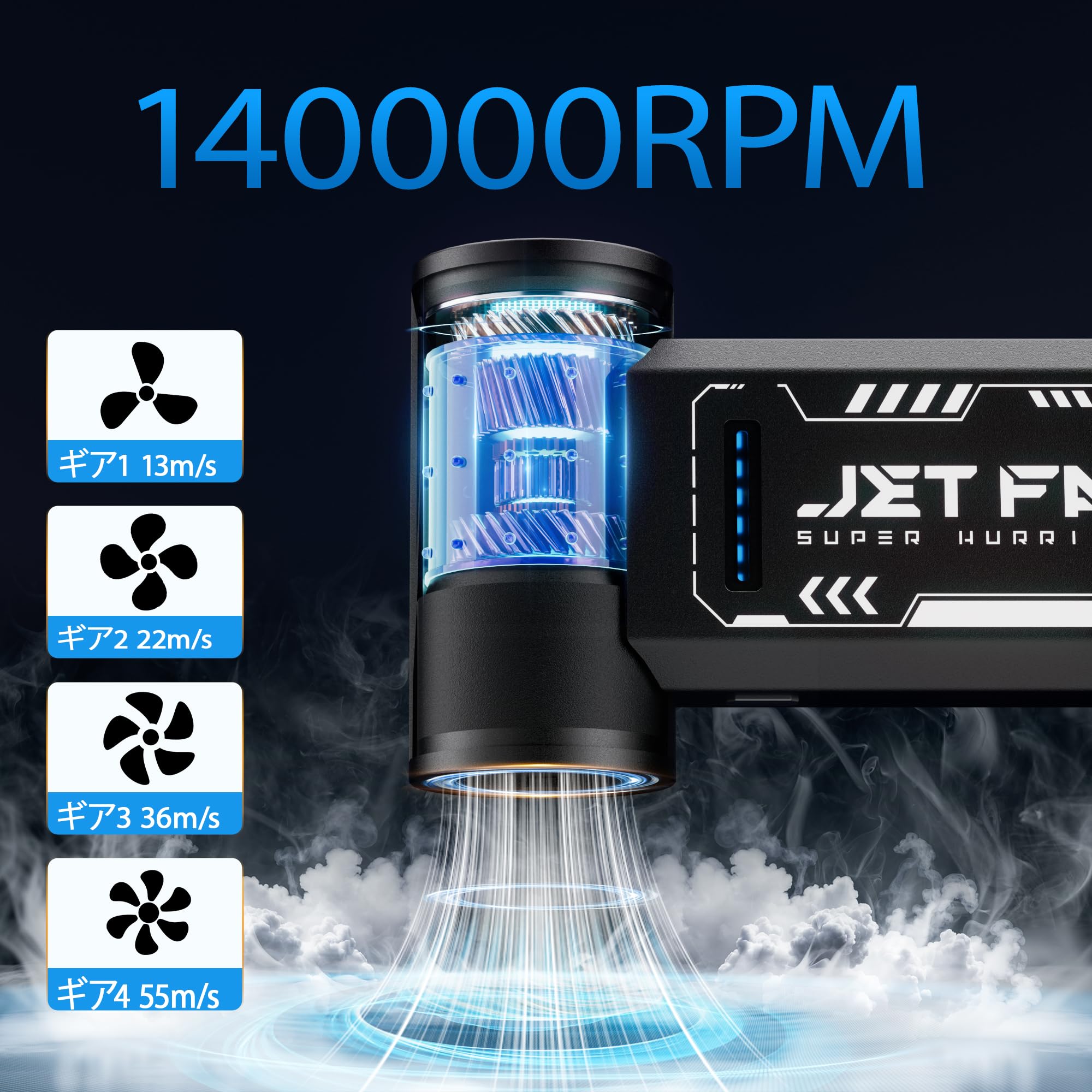 電動エアダスター ターボジェットファン 超強力 55m/s Type-C充電 Amazon | XOOPON 電動エアダスター アルミニウム合金 ジェットファン
