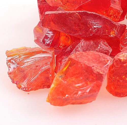 Miniatura 3 de Grava de cristal reflectante de alto brillo, gemas de fuego, gotas de fuego, rocas de vidrio de fuego, chips de piedras para hoguera, pecera,