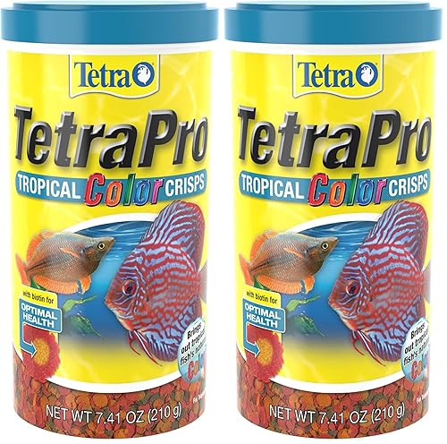 TetraPro Tropical Color Crisps, Fish Food with Natural Color Enhancers,