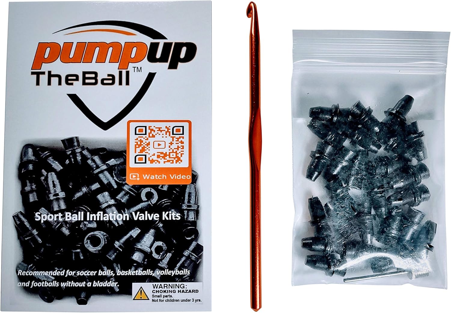 Sport Ball Inflation Valve Kit (25 Replacement Valves) for Basketball