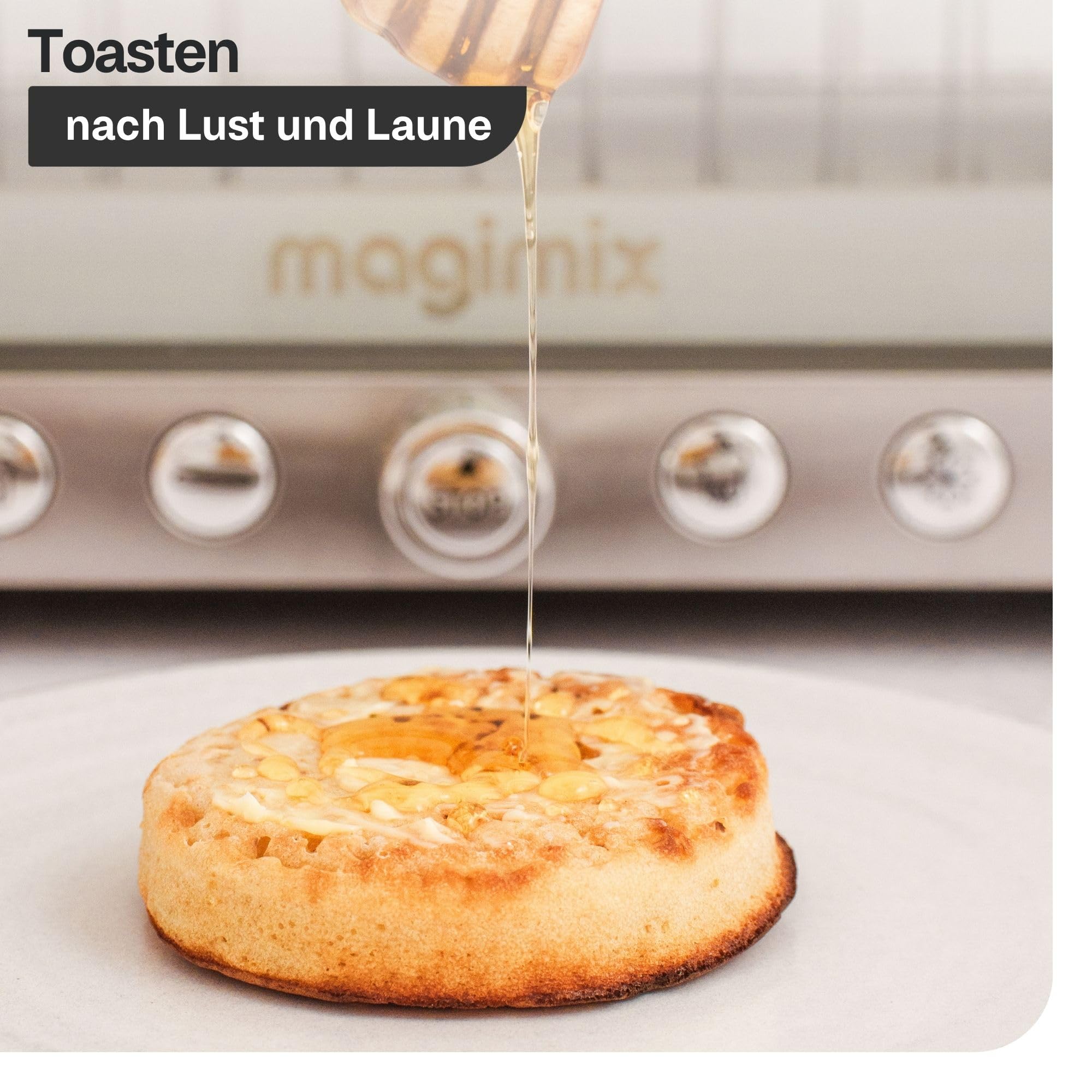 magimix Toaster – Vision - Design-Toaster mit Glasfenster, 2 Scheiben, Auftau- & Aufwärmfunktion, extra breite Schlitze, Krümelschublade, 1450W, Schwarz/Edelstahl