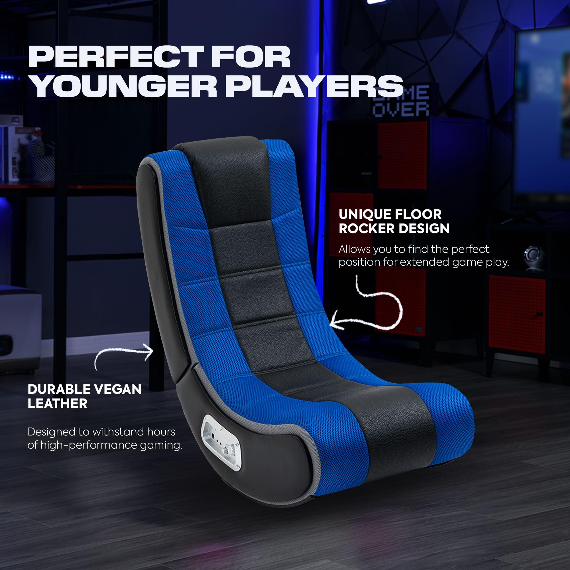 Chaise De Jeu Vidéo V Rocker SE - Avec Haut-Parleurs Intégrés, Audio Sans Fil, Confort Ergonomique - Compatible Avec Xbox, PlayStation, Etc. - Noir/Gris
