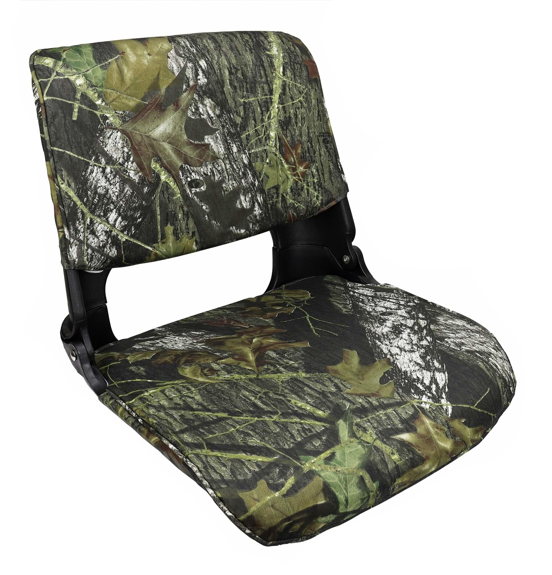 Sedile per barca Fischermann Comfort Mossy Oak Break Up | | Sedile per barca/timone pieghevole con imbottitura bassa del sedile e dello schienale | 51 x 36 x 46 cm