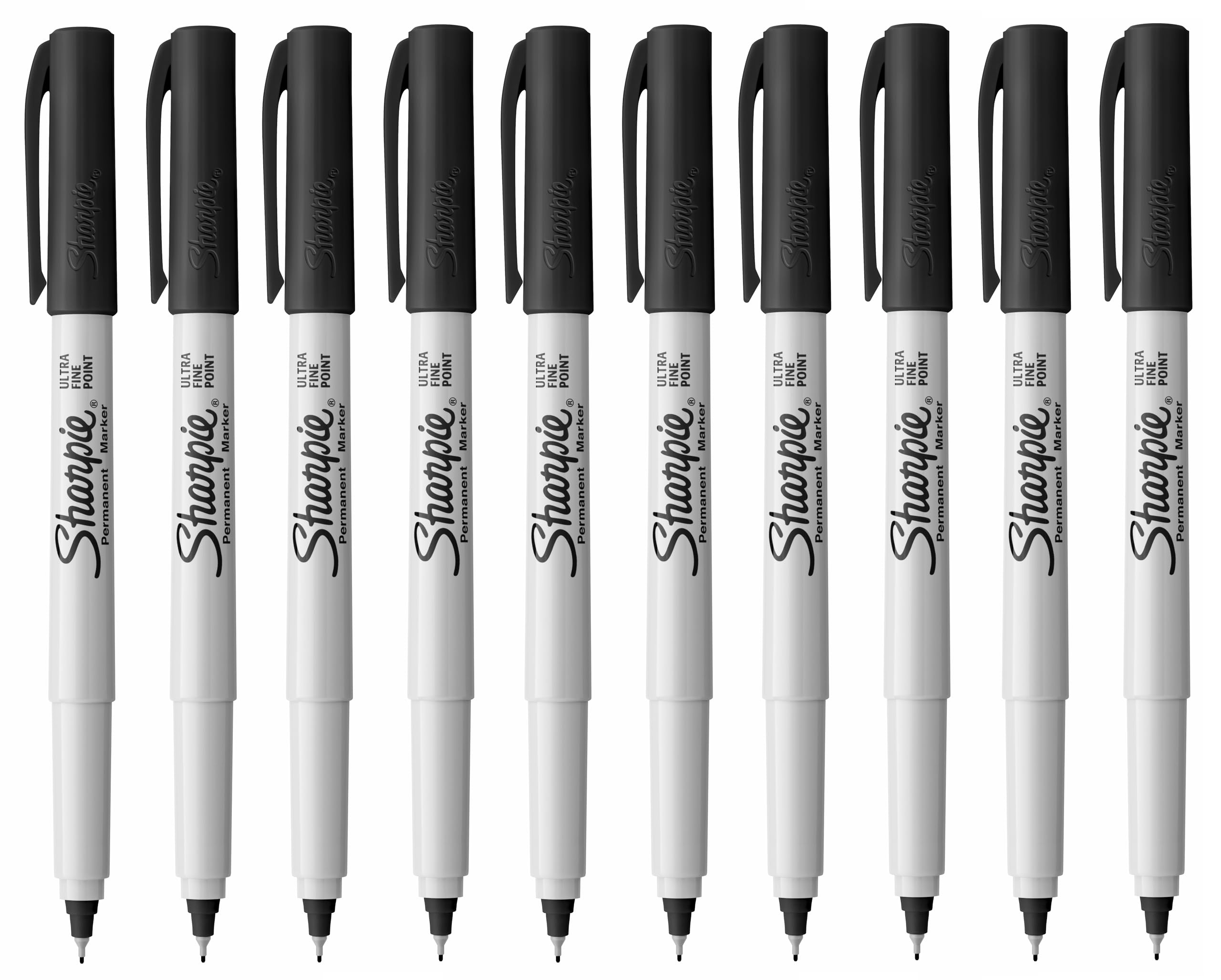 Sharpie Ultra Fine Point Permanent Marker Pens - Black Ink - Pack of 10, 1 count (Pack of 10)