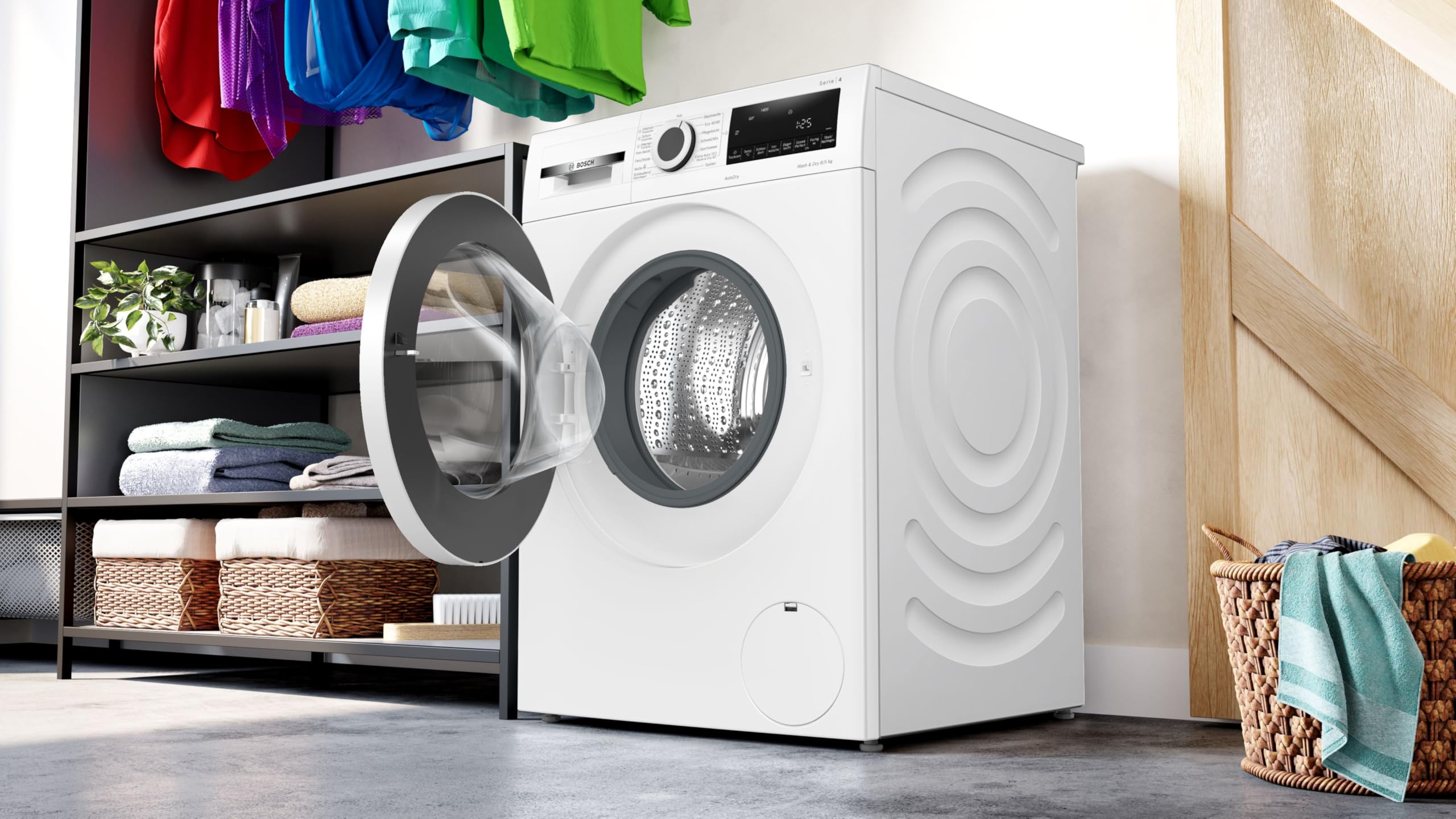 Bosch Serie 4 WNA13470 Waschtrockner 8 kg Waschen 5 kg Trocknen 1400 UpM AutoDry Iron Assist AquaStop