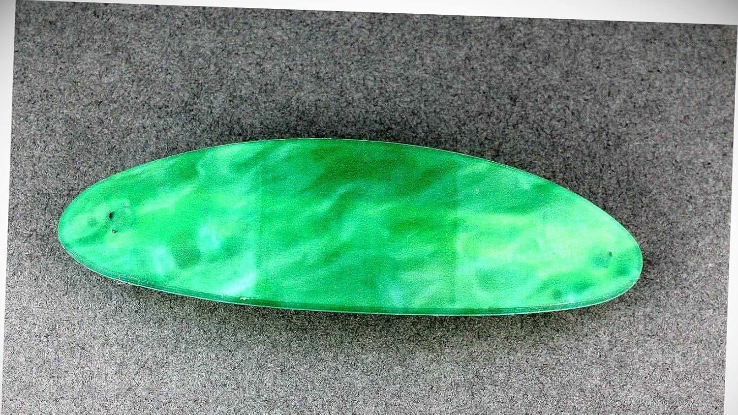 Perfect Hairstyle with Our Hair Accessories - Green Barrette Marbled Oval Plastic Curved Hair Clip 3 7/8" Long 1" Wide Fashionable Hair Accessory Hair Jewelry Accessories for Lady Women