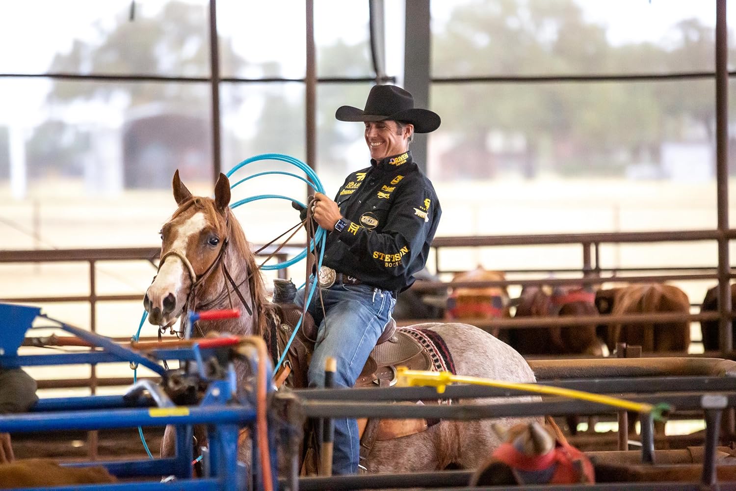 The Lone Star Thunderbird Heel Rope, Blue/Green Team Rope