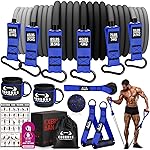 Heavy Resistance Bands for Working Out, 420LBS Exercise Bands with Handles, Workout Bands for Men, Weight Fitness Bands Set for Muscle Training, Strength, Slim, Yoga, Home Gym Equipment