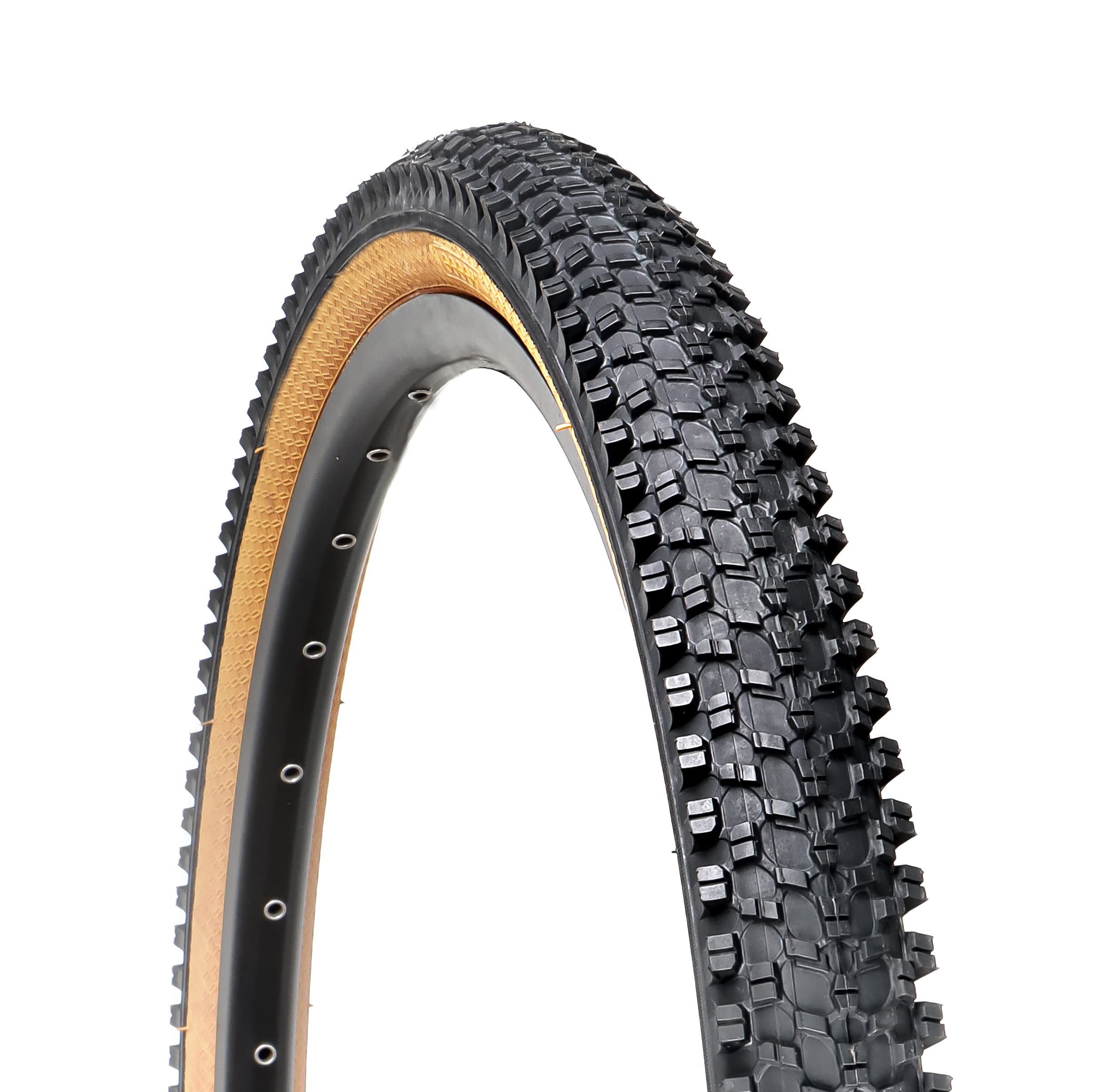 Hycline Bike Tire,20/24/26/27.5 Inch Folding Replacement Tire for MTB Mountain Bicycle-Black/Skinwall