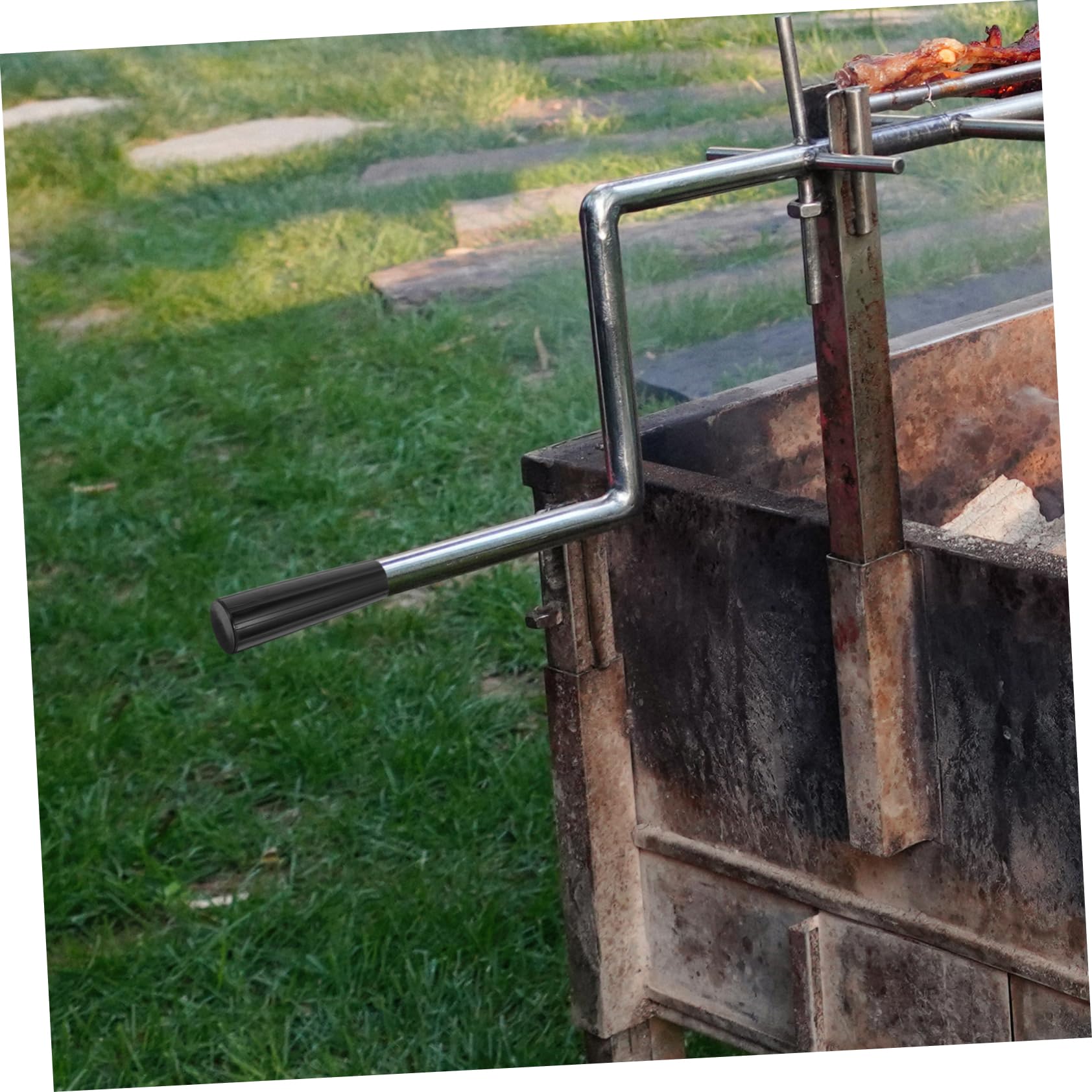 Drehbarer Grillgriff Mit Kupfermutter - Hitzebeständig Für Rotisserie & Grillgabeln