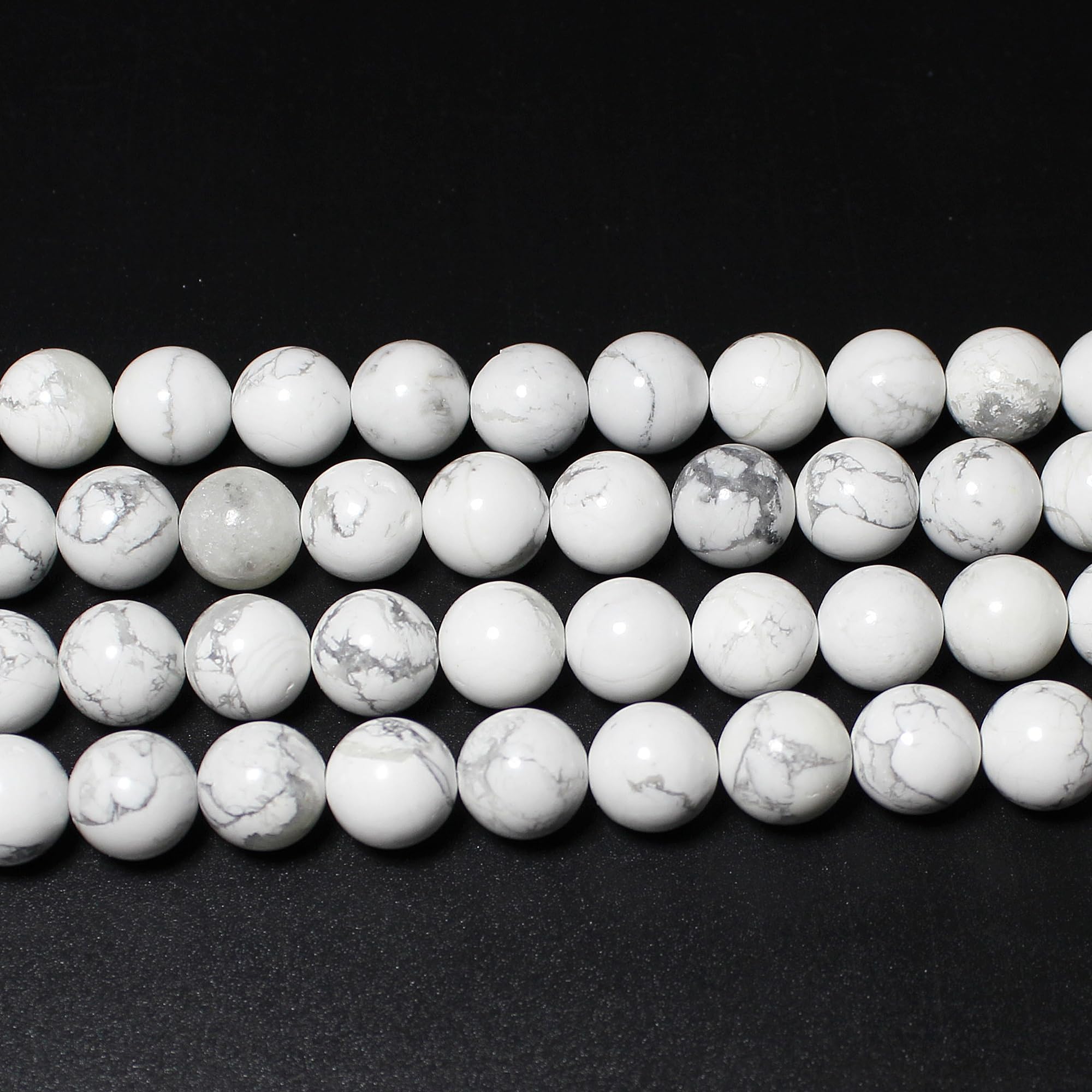 Serie bianca pietre naturali bianco Howle turchese conchiglia opale quarzo agate perline Angele per gioielli che fanno braccialetto fai da te