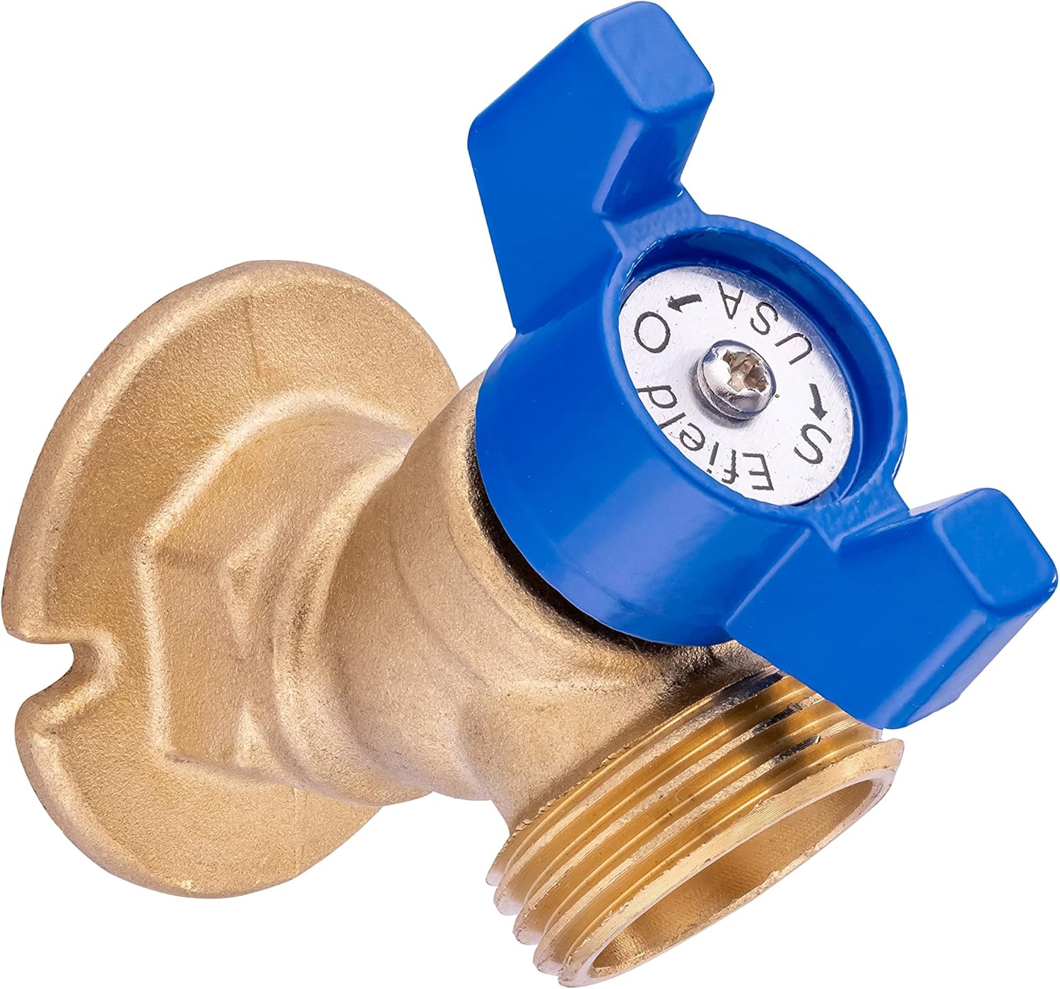 EFIELD Valve 1/4Turn Sillcock Hose Bibb with Flange 1/2 Inch Female Threaded Inlet