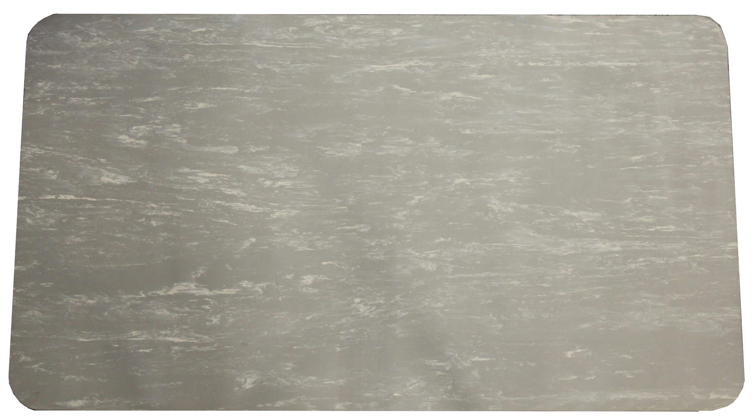 Durable Grand-Stand Vinyl Anti-Fatigue Floor Mat, 3' x 5', Marble Gray