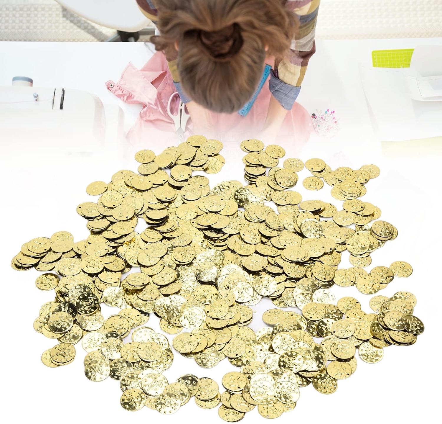Belly Dance Coins, Beautiful Exquisite Fine Workmanship Metal Gold Coins for Clothing Decoration(Gold (Bird Coin))