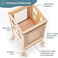 Vista 5 de Escalón Guidecraft para ayudante de cocina, natural