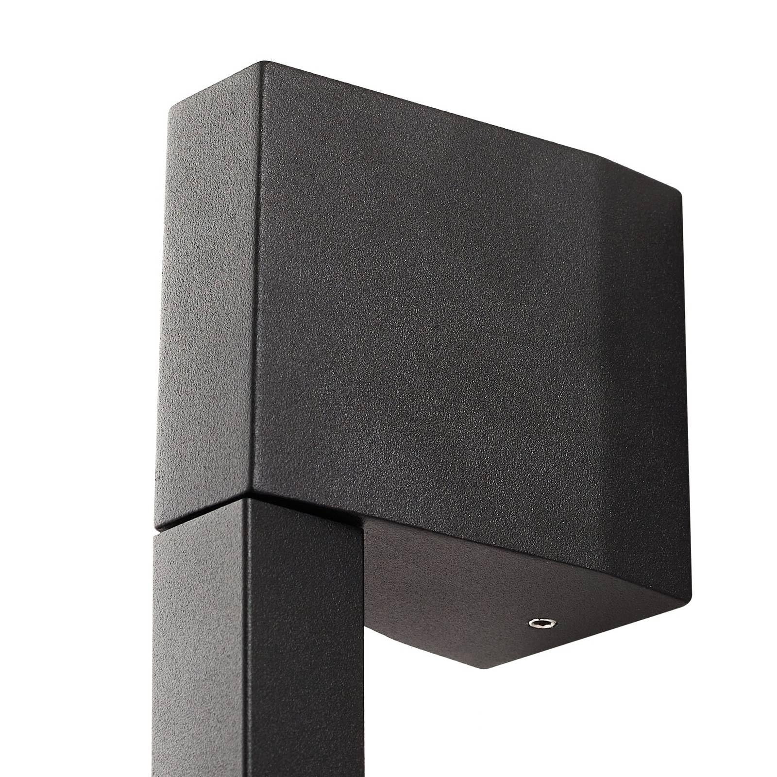 Lindby LED Wandleuchte außen Neano (spritzwassergeschützt (Modern) in Schwarz aus Aluminium (1 flammig,) - Außenwandleuchten Wandlampe Led Außenlampe Outdoor für Außenwand/Hauswand