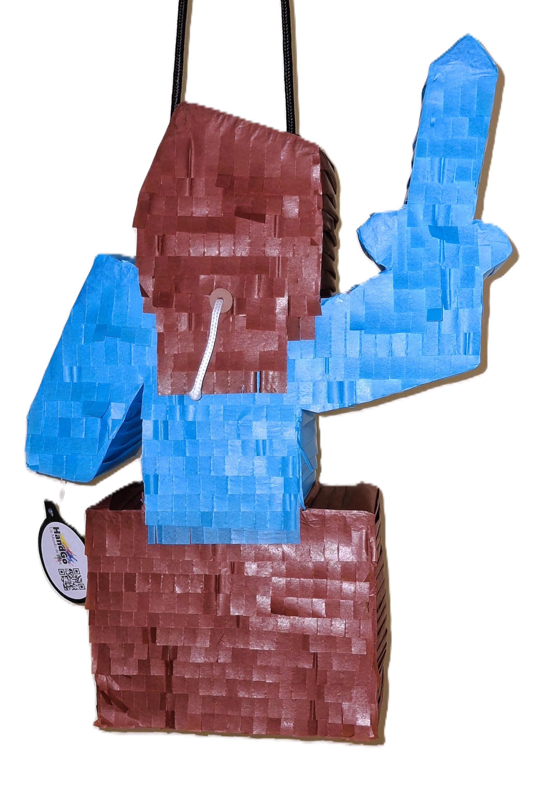 Piñata cumpleaños infantil hecha a mano (S7EV3 M1N3C®4FT) (Grande 70x50x10 Centímetros)