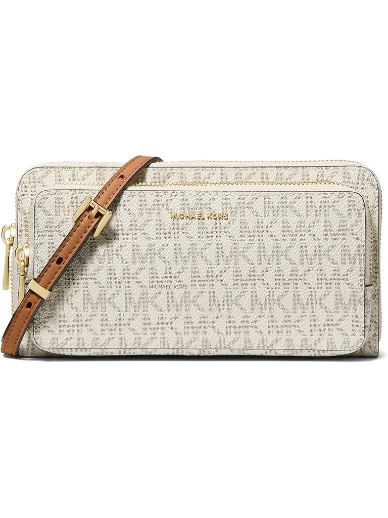 Beige Michael Kors Jet Set Large Continental Xbody