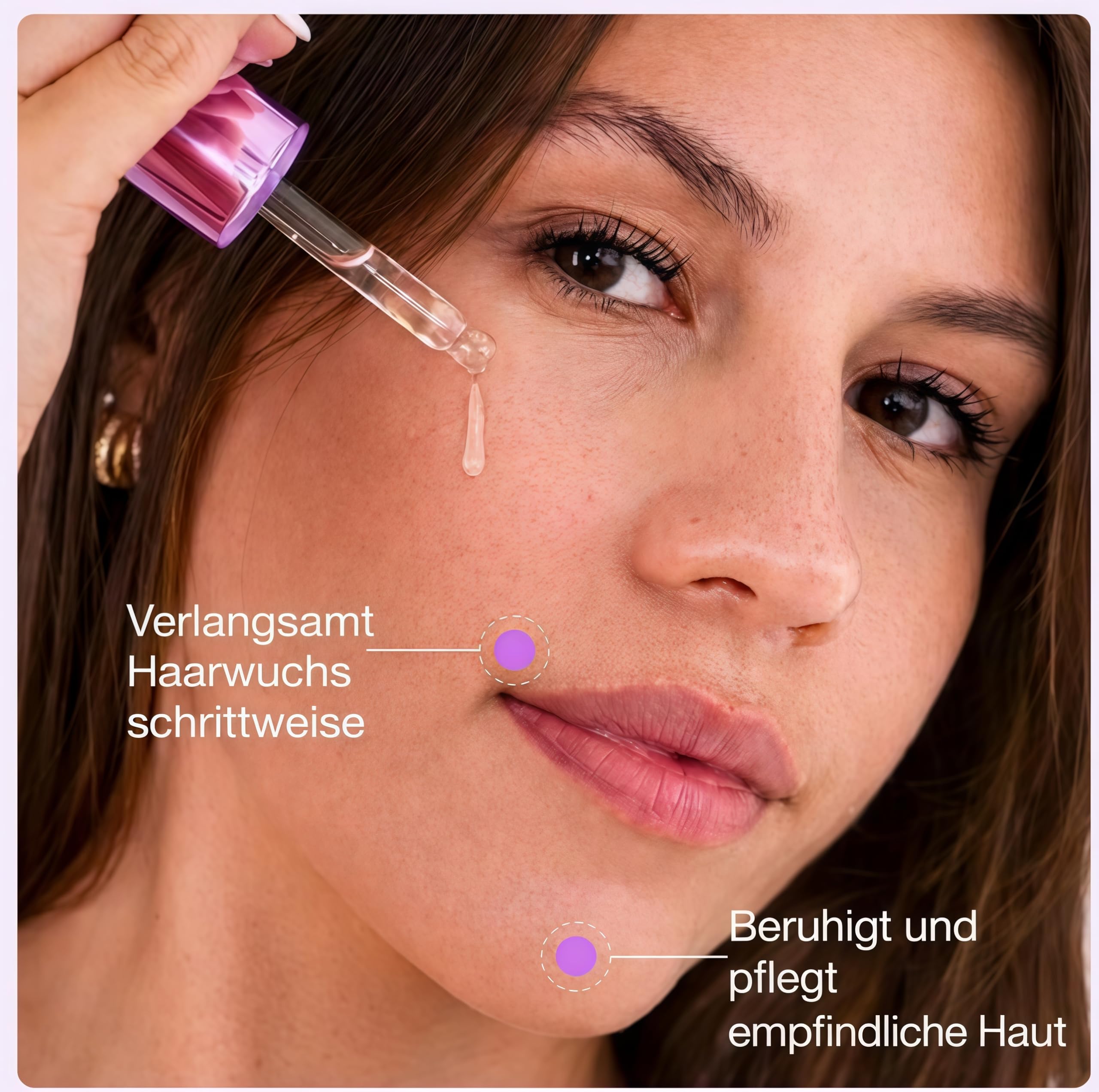 Veluna Skin - Pflanzliches Haarwuchsstopp Serum für glatte Haut und Haarentfernung, sanft und beruhigend, spendet Feuchtigkeit und reduziert Körperhaarwachstum, geeignet für alle Hauttypen