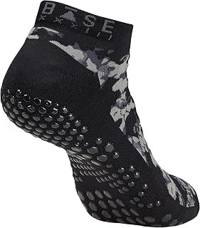 Base 33 Low Rise Grip Socks - Pilates Socks with Non-Slip Grips, Arch Band Support, Wear for Yoga, Barre, Martial Arts