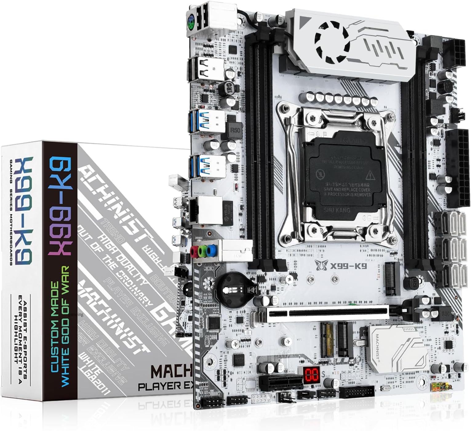 MACHINIST X99 LGA 2011-V3 Motherboard, Intel 5th/6th Gen Computer Server Motherboard for Intel Xeon E5 V3/V4, Core i7 (Micro ATX, PCIe 3.0, Dual M.2 Slot, SATA 6Gb/s, DDR4 ECC)