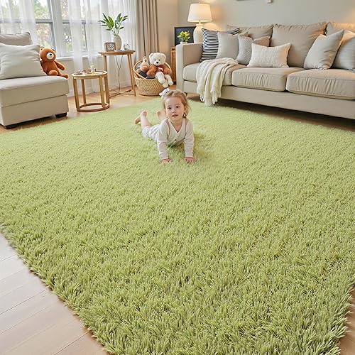 Miniatura 22 de Tapetes para sala de 6 x 9, tapetes de pelo largo grandes y suaves, tapete de área afelpado para dormitorio, decoración estética del hogar para Gris