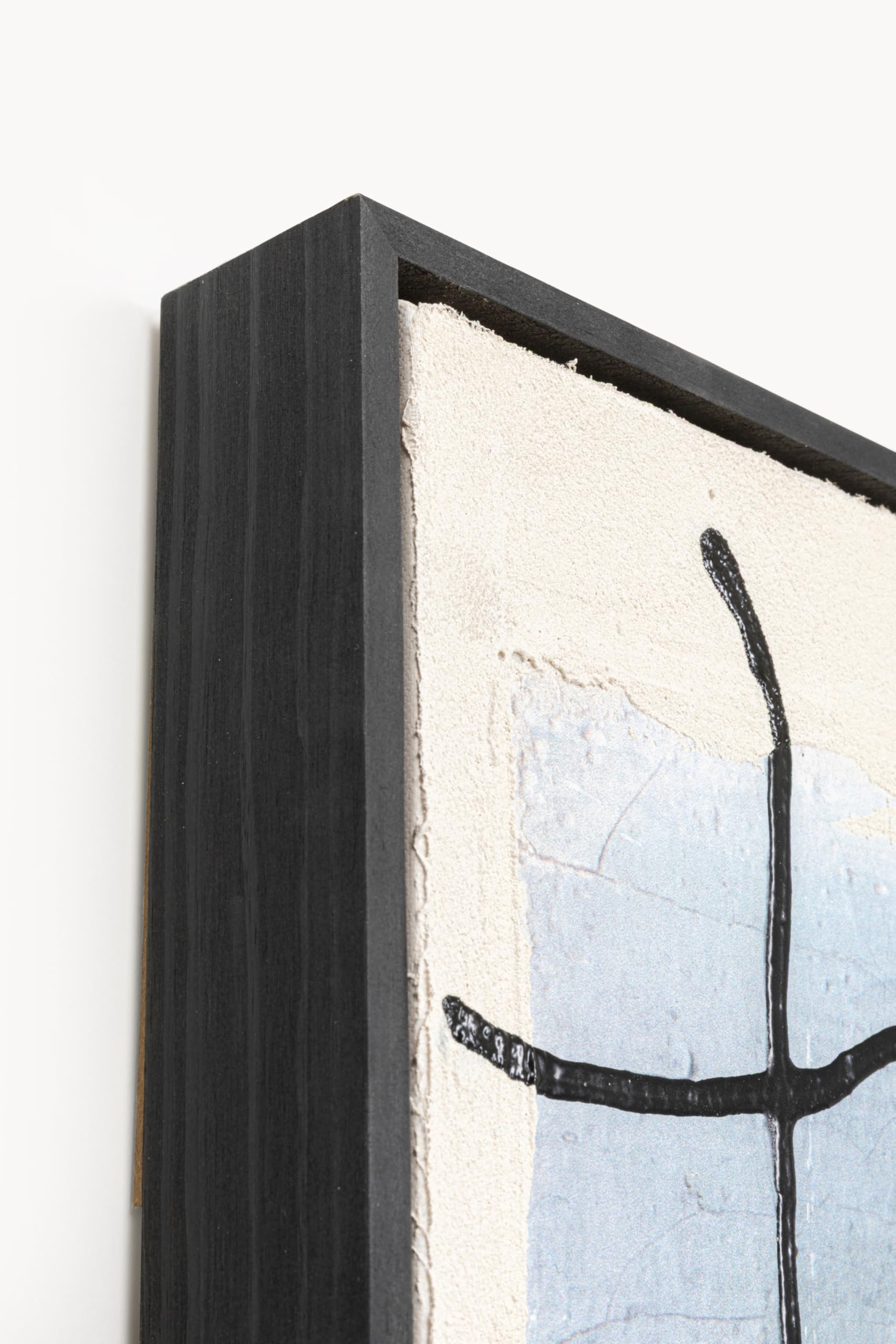 Kare Design Leinwandbild Dust Blau 75x55 cm Abstrakt Mit Holz Rahmen Handgemalt