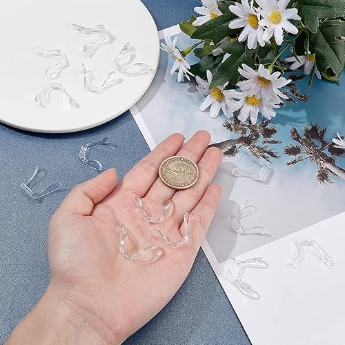 Miniatura 8 de GORGECRAFT 24 pares de almohadillas para la nariz de 0059in en forma de D adhesivo de silicona suave antideslizante para cámara de aire almohadillas