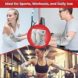 Nordic Lifting Elbow Compression Sleeves (1 Pair) for Men & Women - Support for Pain Relief, Tendonitis, Golfers & Tennis Elbow - Weightlifting Brace for Workout, Arm & Joint Recovery