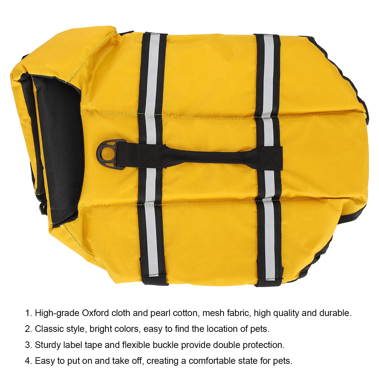 SYH&AQYE Maillot de Bain de sécurité pour Chien Gilet de Sauvetage pour Animaux de Compagnie Gilet de flottaison économiseur de Maillot de Bain pour Chiot sécurité de l'eau(XL-Jaune)